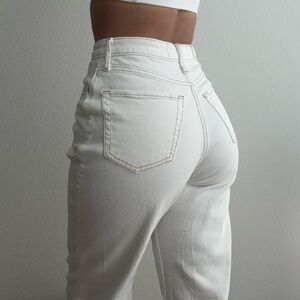 Hollister ultra high rise dad jeans - white straight leg
